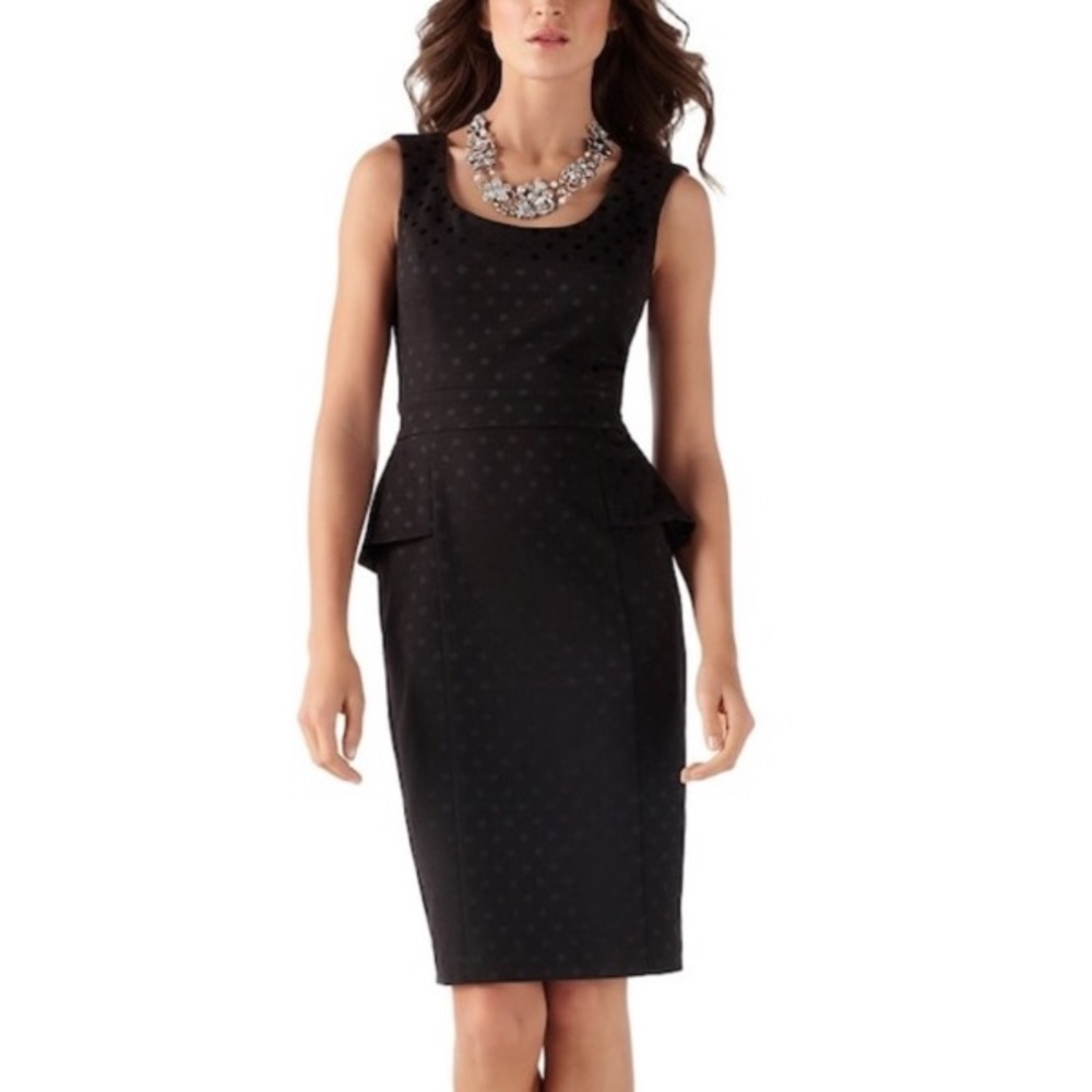 White House Black Market Peplum Polkadot Dress